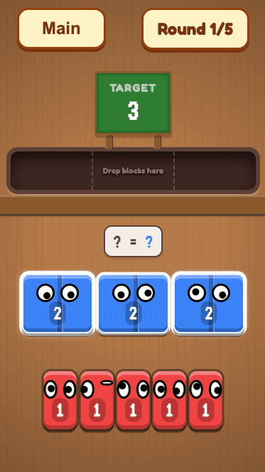 Living Blocks number decomposition game