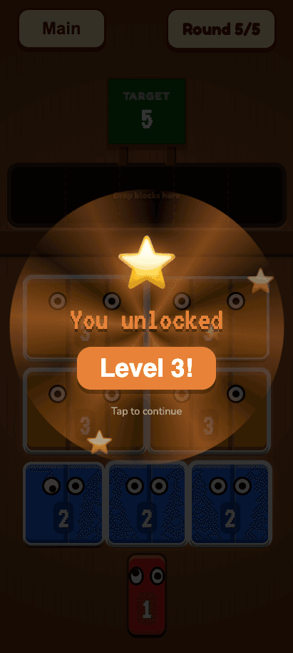 Math Biomes automatically advances the level after three mastery sessions